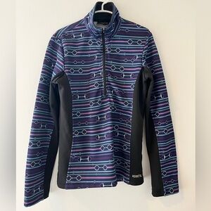 Kerrits Kids Quarter Zip Fleece Tech Top - Print M
